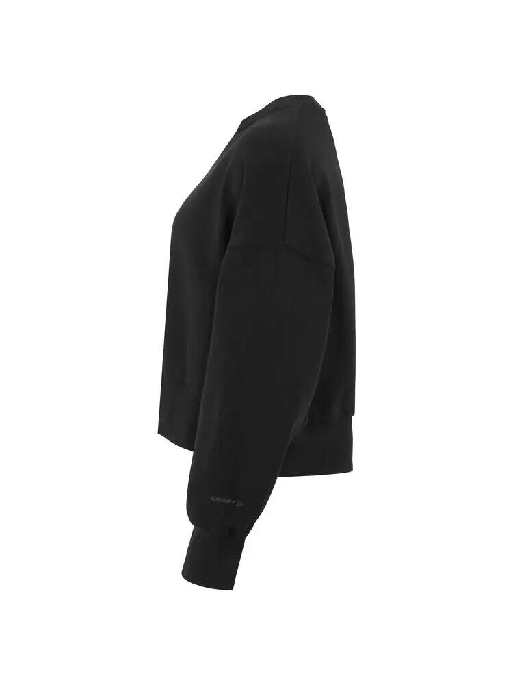 craft Frequent cropped RN W Felpa corta in cotone biologico – Black 6/7