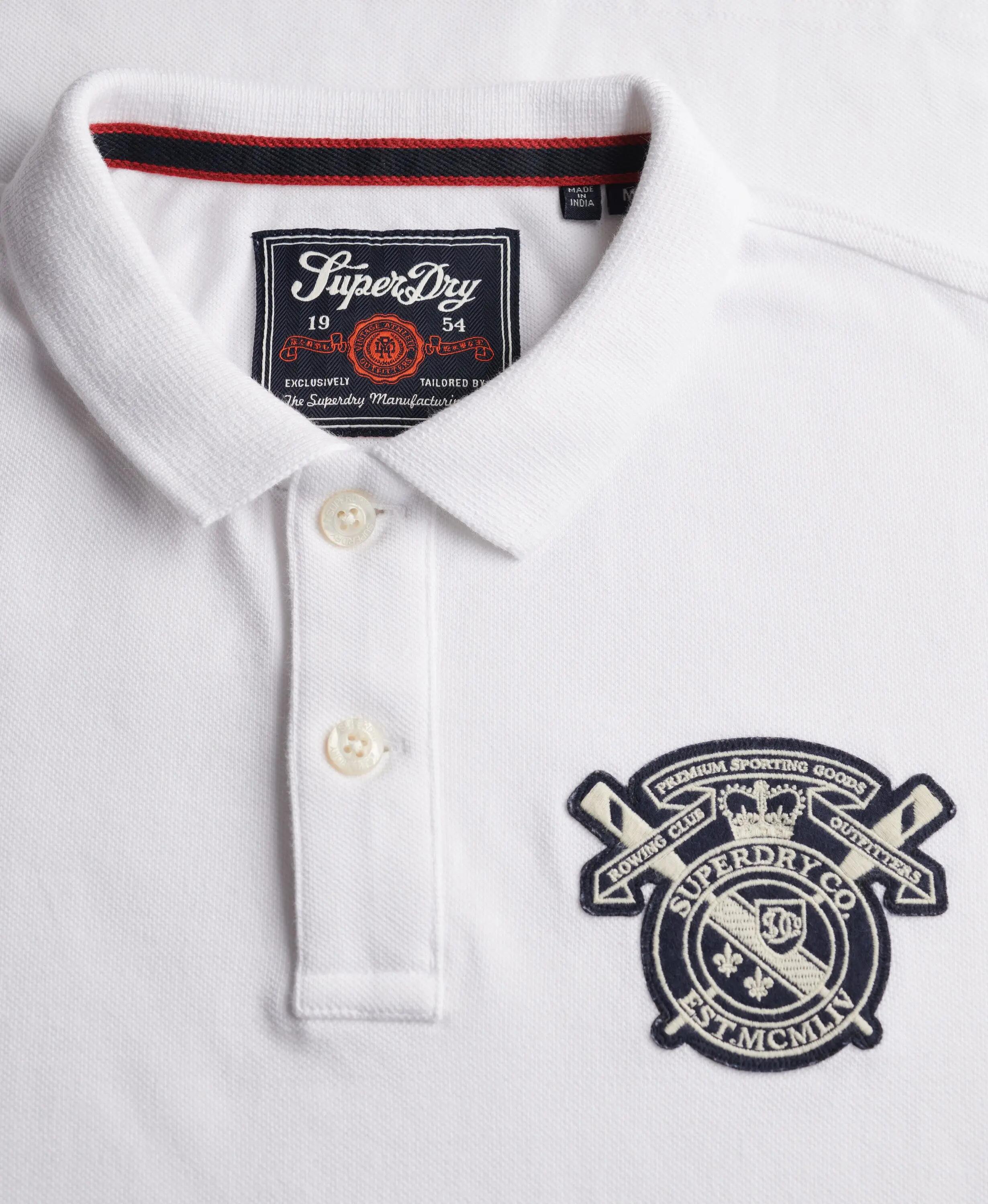 superdry Crest Polo Shirt – corte relaxed, 100% algodón – OPTIC 6/7