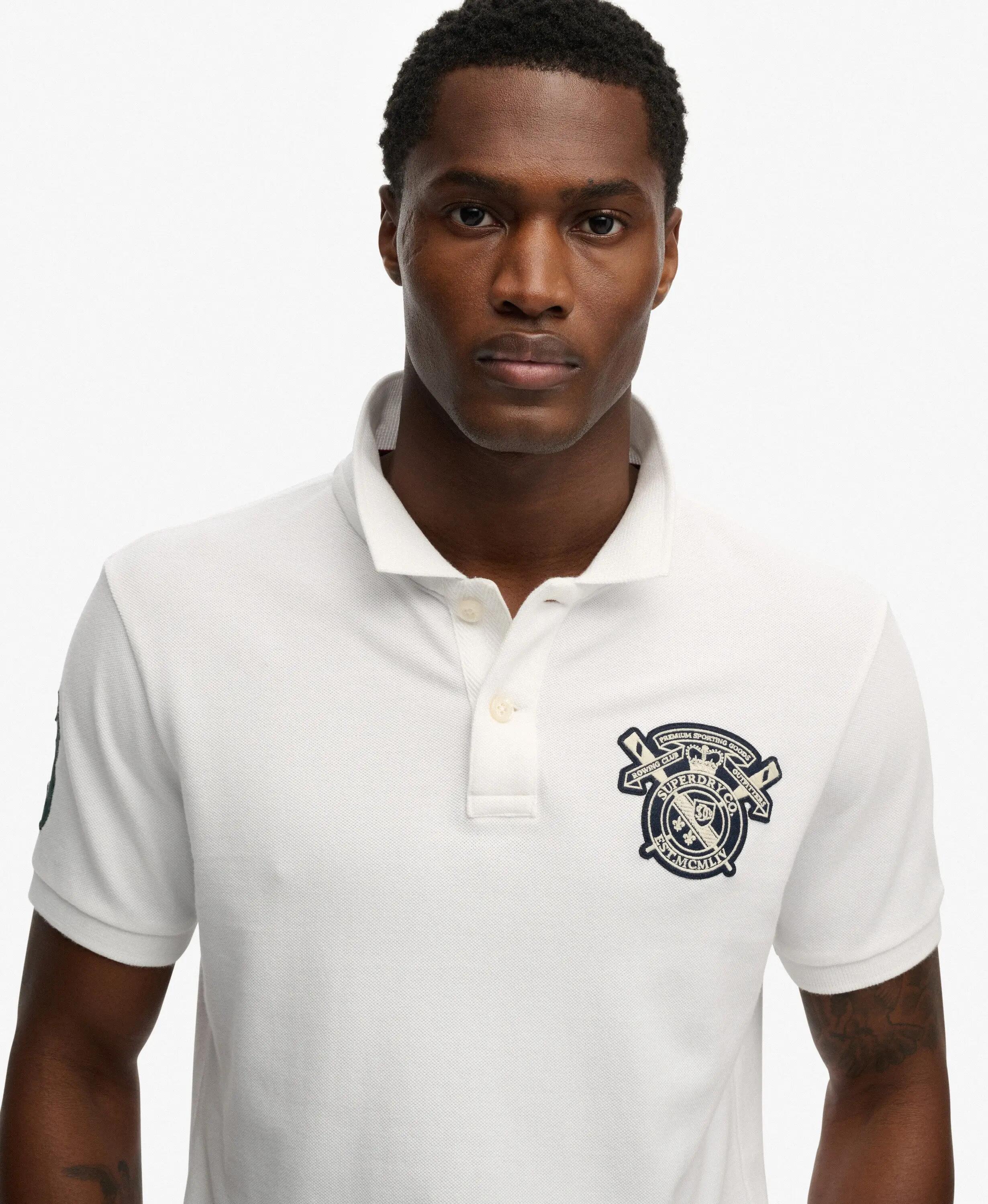 superdry Crest Polo Shirt – corte relaxed, 100% algodón – OPTIC 4/7