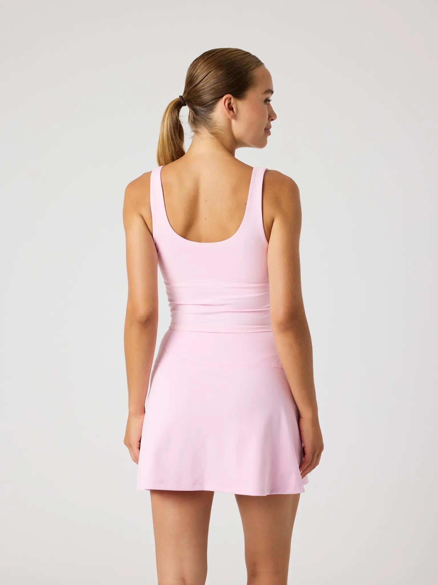 bjorn_borg ACE 2 IN 1 CROPPED TANK in poliestere riciclato – PINK LADY 2/4
