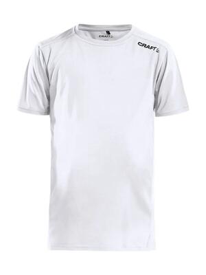 Craft rush ss tee jr lichtgewicht junior t‑shirt van polyester – white