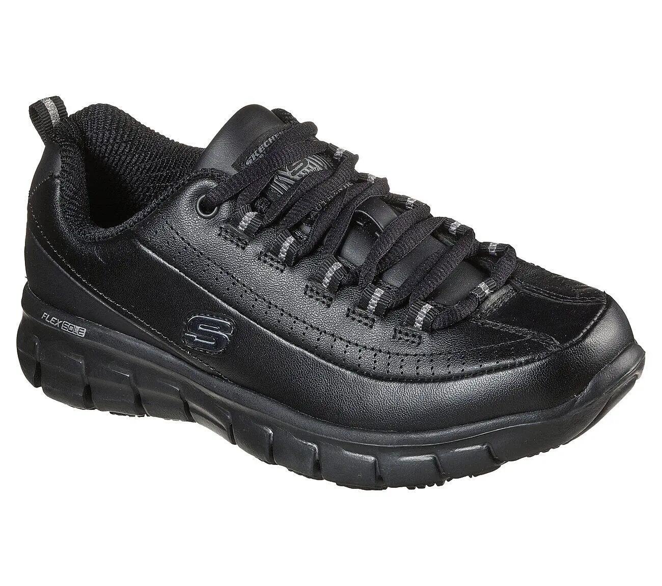 Buty sportowe damskie Skechers Sure Track Trickel sneakersy skórzane czarne 2/6