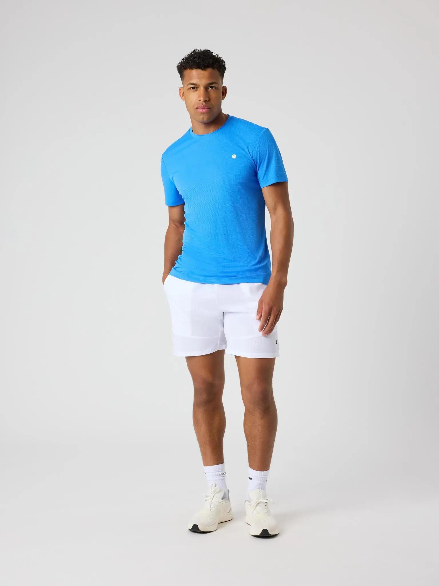 bjorn_borg ACE LIGHT T-SHIRT aus recyceltem Polyester – PALACE BLUE 3/4