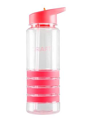 craft Transparente Trinkflasche — Gummigriff, Flip-Top-Verschluss – Panic