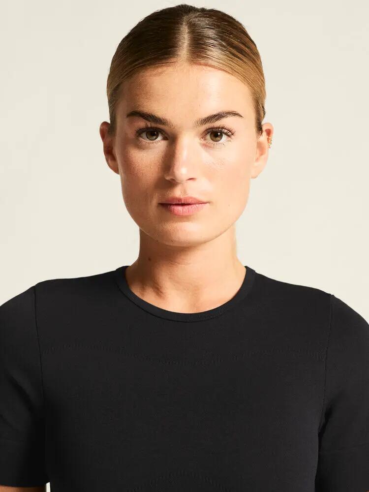 craft Collective Seamless Cropped SS Top W – top corto aderente – Black 6/7