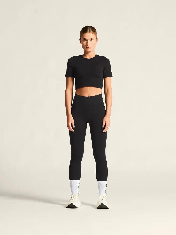 craft Collective Seamless Cropped SS Top W – top corto aderente – Black 5/7