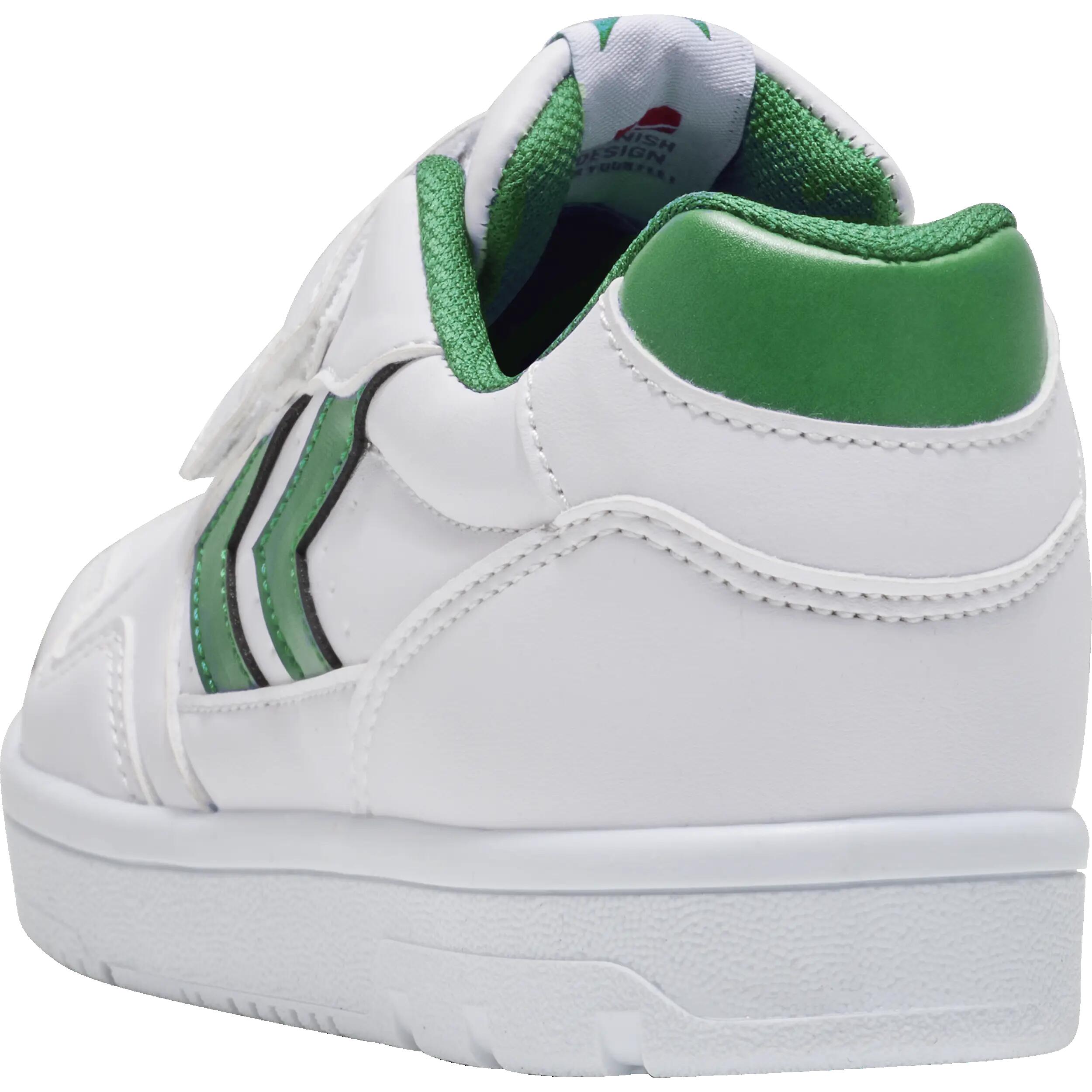 hummel CAMDEN JR sneaker stile tennis per bambini – WHITE/GREEN 4/4