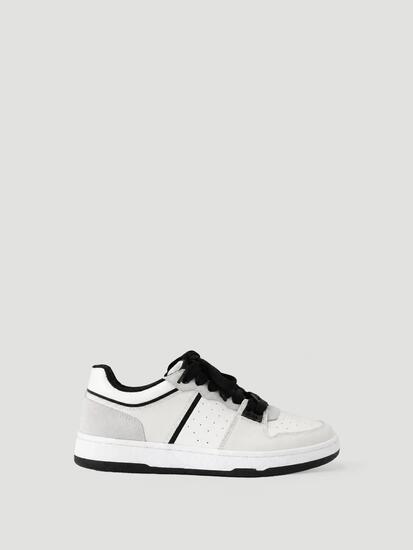 bjorn_borg T3110 LOW - tennis femme blanc/noir – WHITE - BLACK