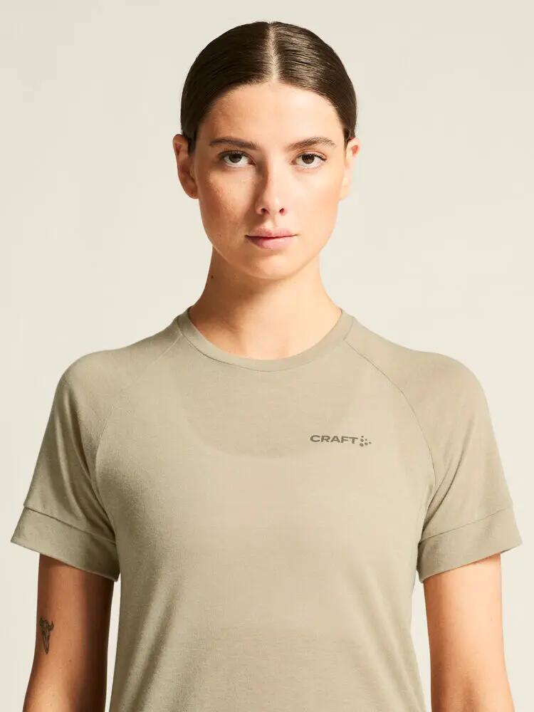 craft Wool SS Tee W – T-shirt manga curta em poliéster reciclado e lã – 7/7