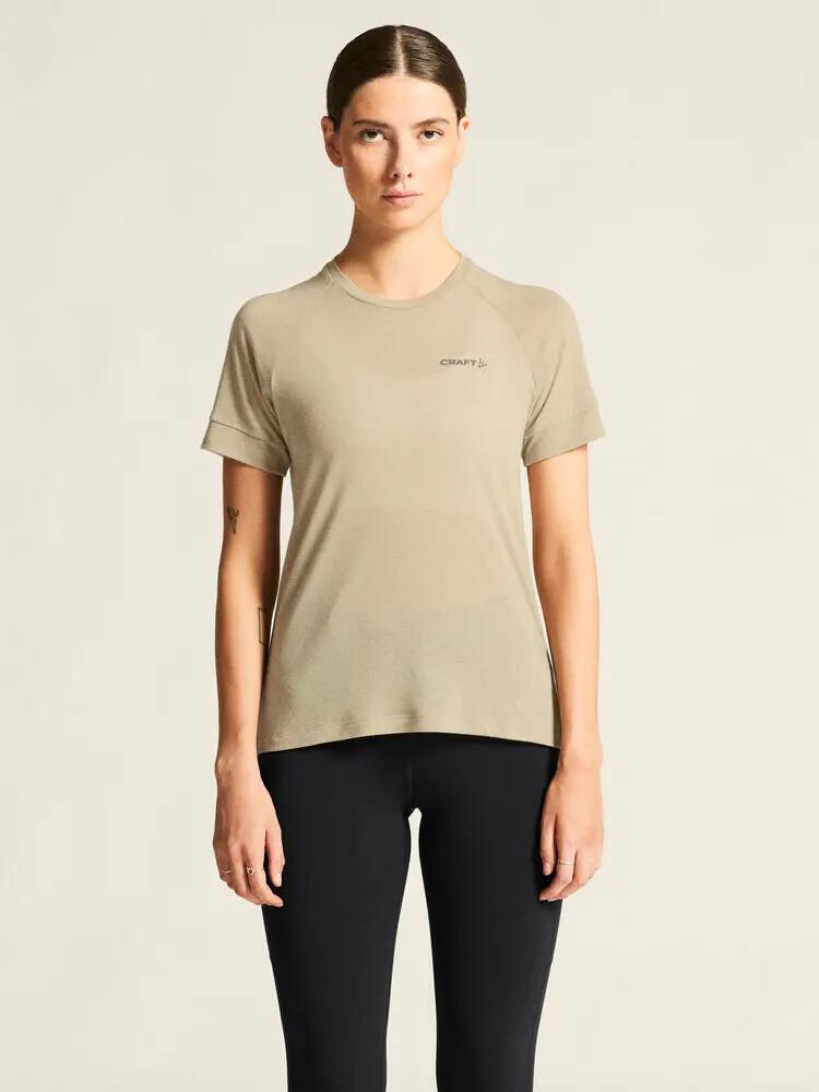 craft Wool SS Tee W – T-shirt manga curta em poliéster reciclado e lã – 4/7
