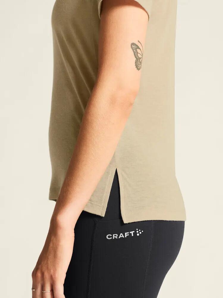 craft Wool SS Tee W – T-shirt manga curta em poliéster reciclado e lã – 3/7