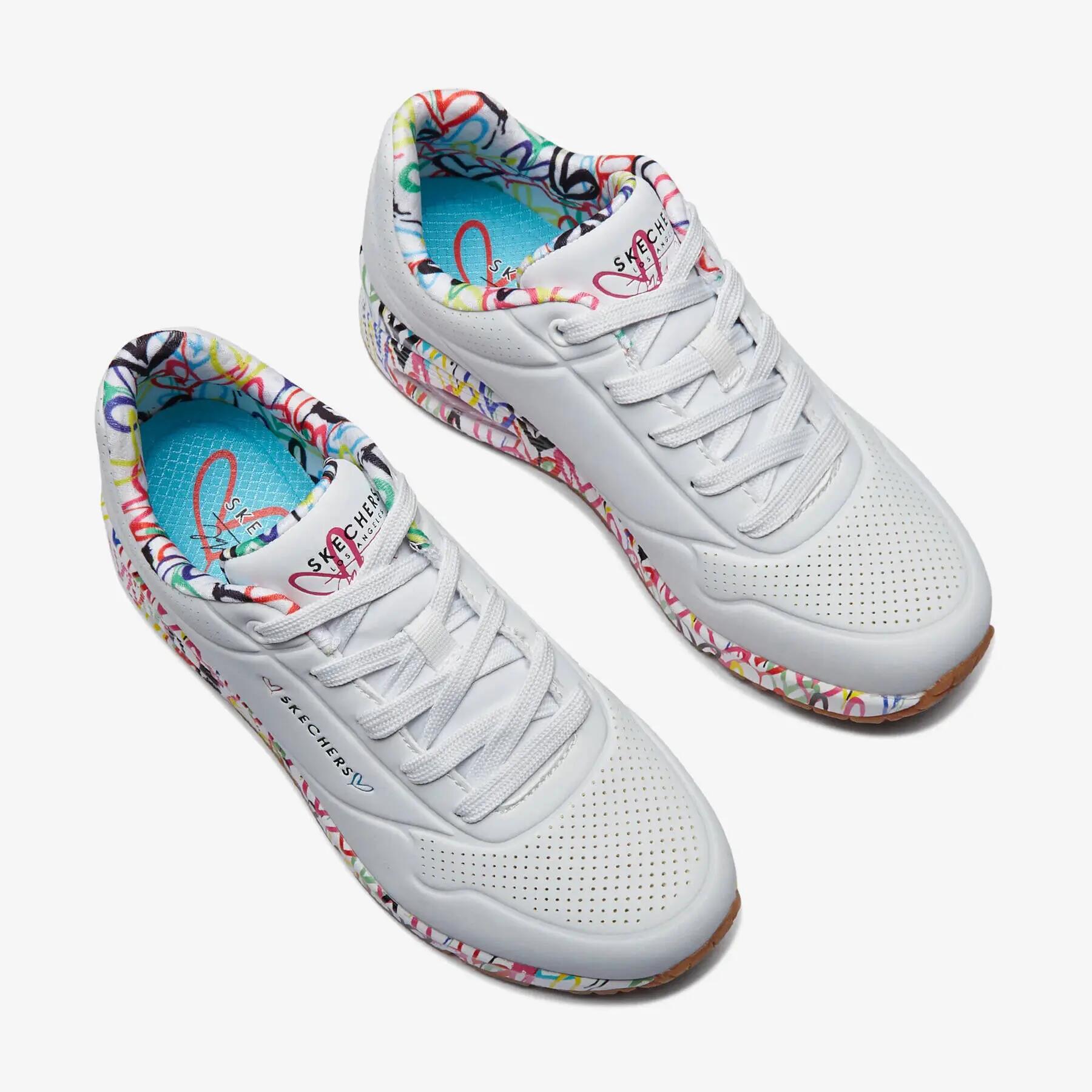 Scarpe SportiveDonna Skechers Uno Loving Love Bianco Multicolore 8/9
