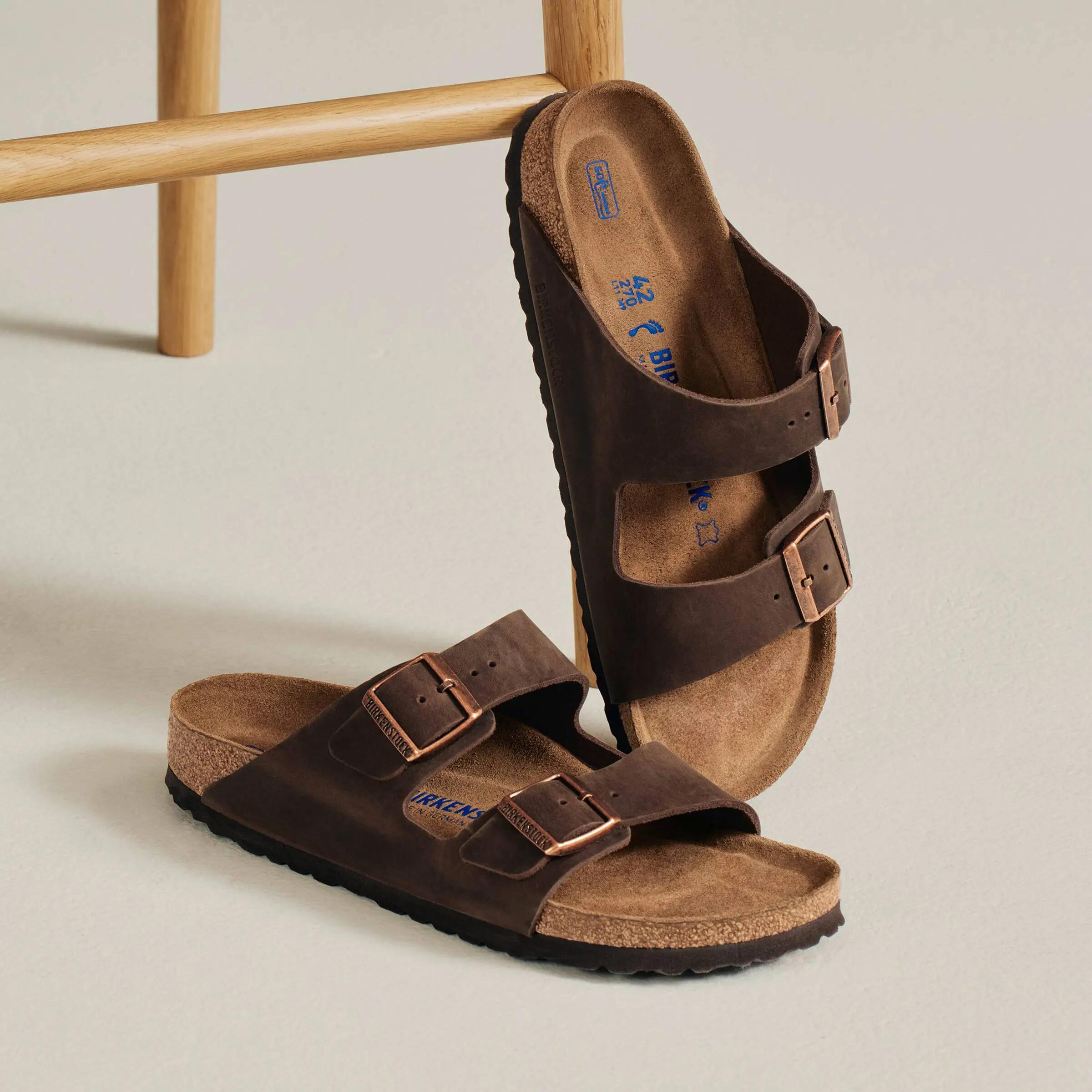 Dames Arizona Geolied Leren Sandalen (Bruin) 13/15