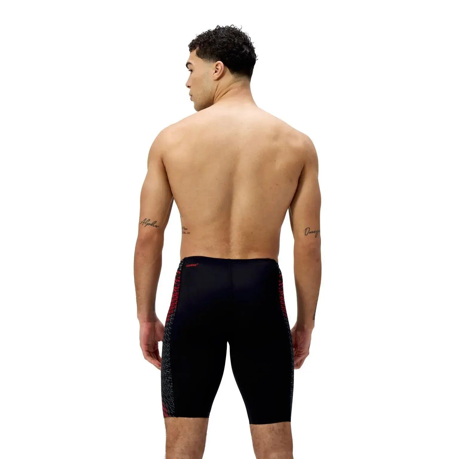 Maillot - natation - homme - jammer eco+ tech - noir/orange 5/7