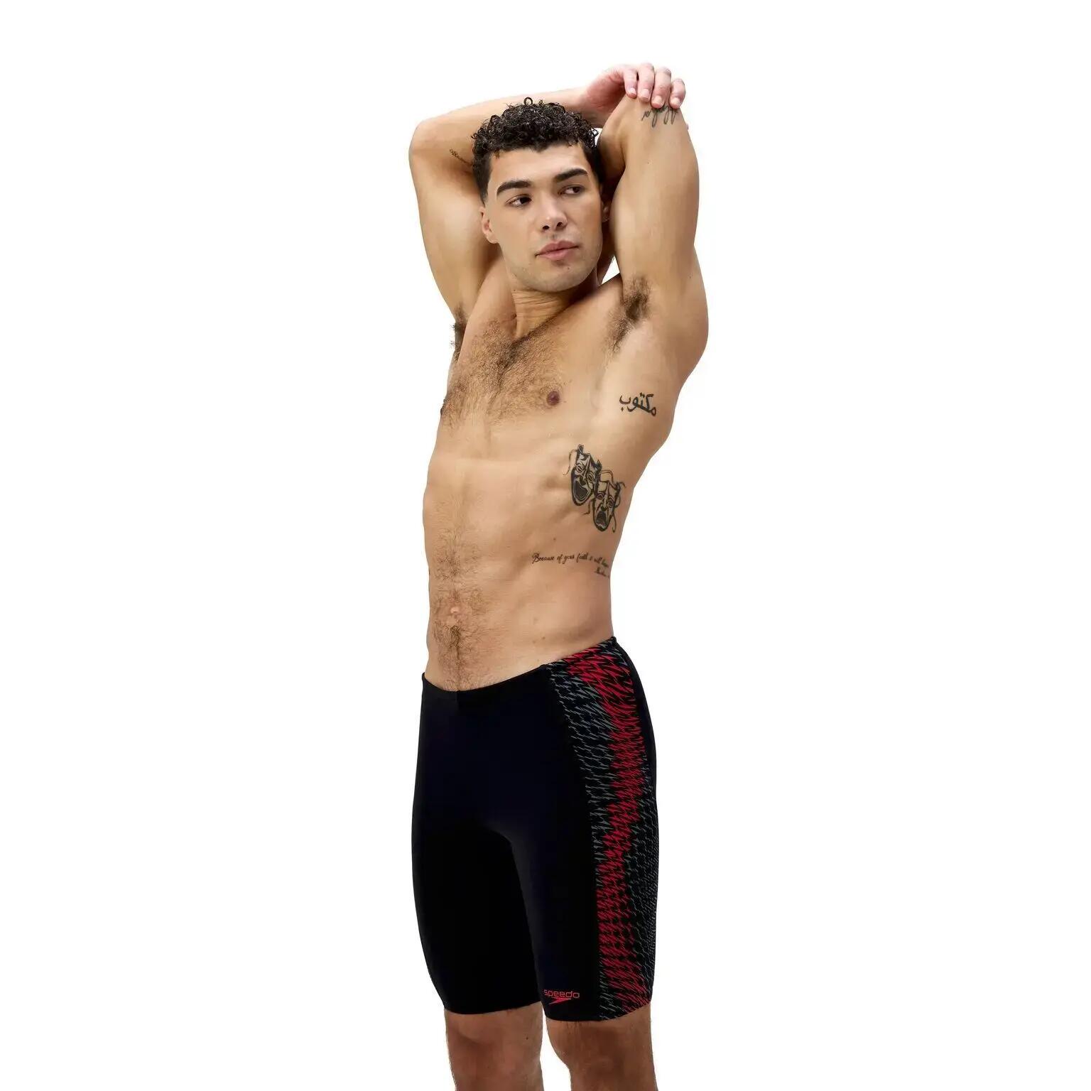 Maillot - natation - homme - jammer eco+ tech - noir/orange 4/7