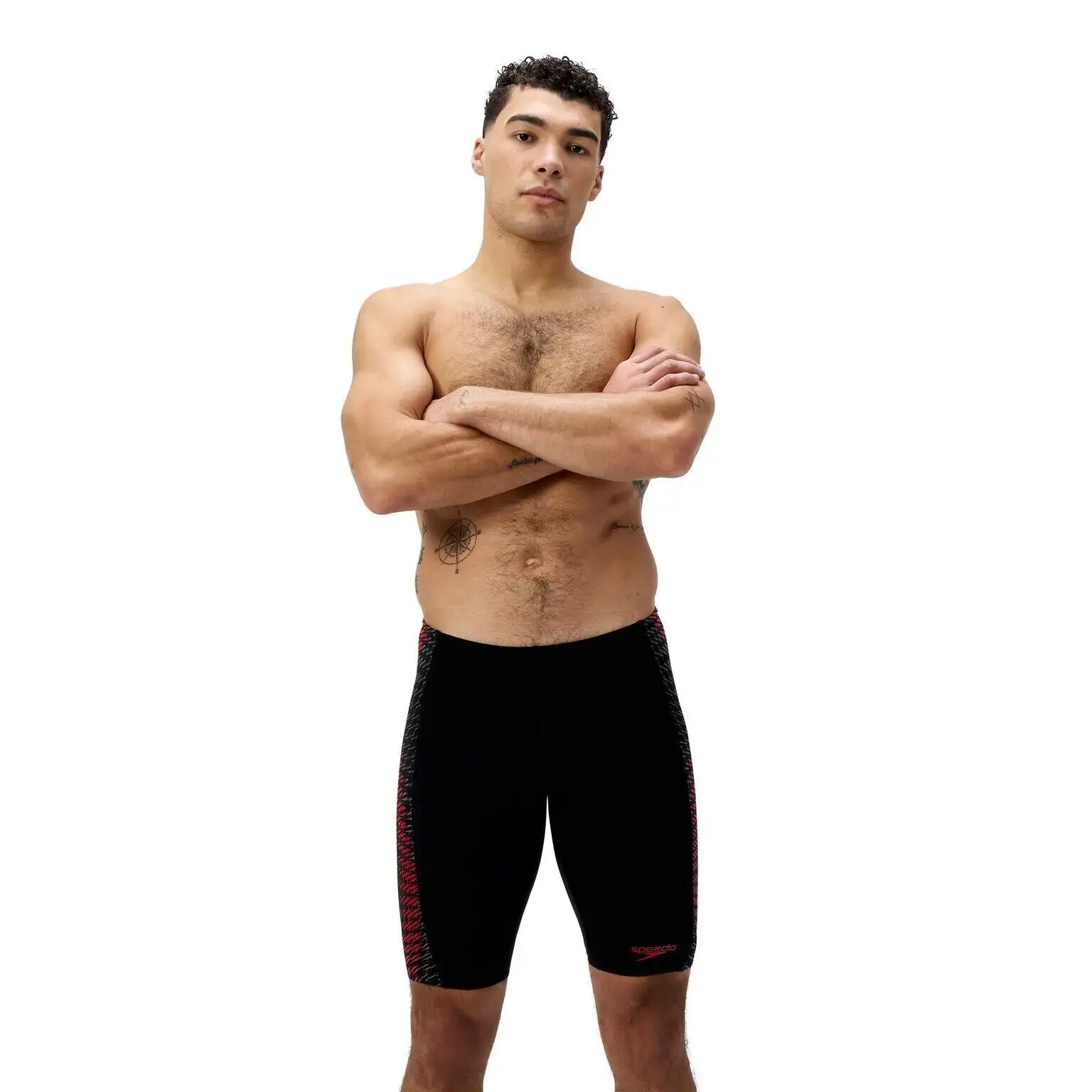 Maillot - natation - homme - jammer eco+ tech - noir/orange 3/7
