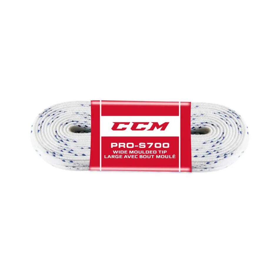 CCM Proline Team Wax Hockey Laces White