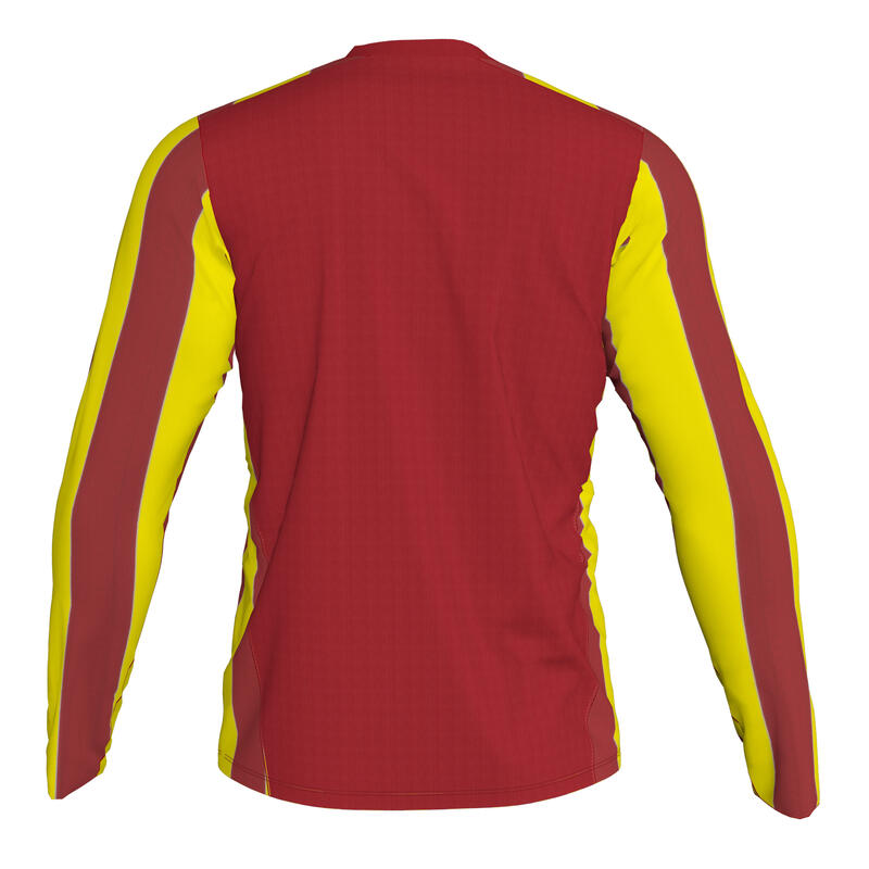 T-shirt manga comprida futebol Homem Joma Inter vermelho amarelo