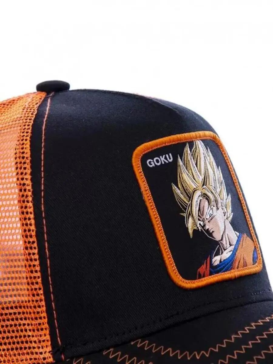 Capslab x Dragon Ball Z (Goku Saiyen) Truckerpet - Zwart/Oranje 3/7