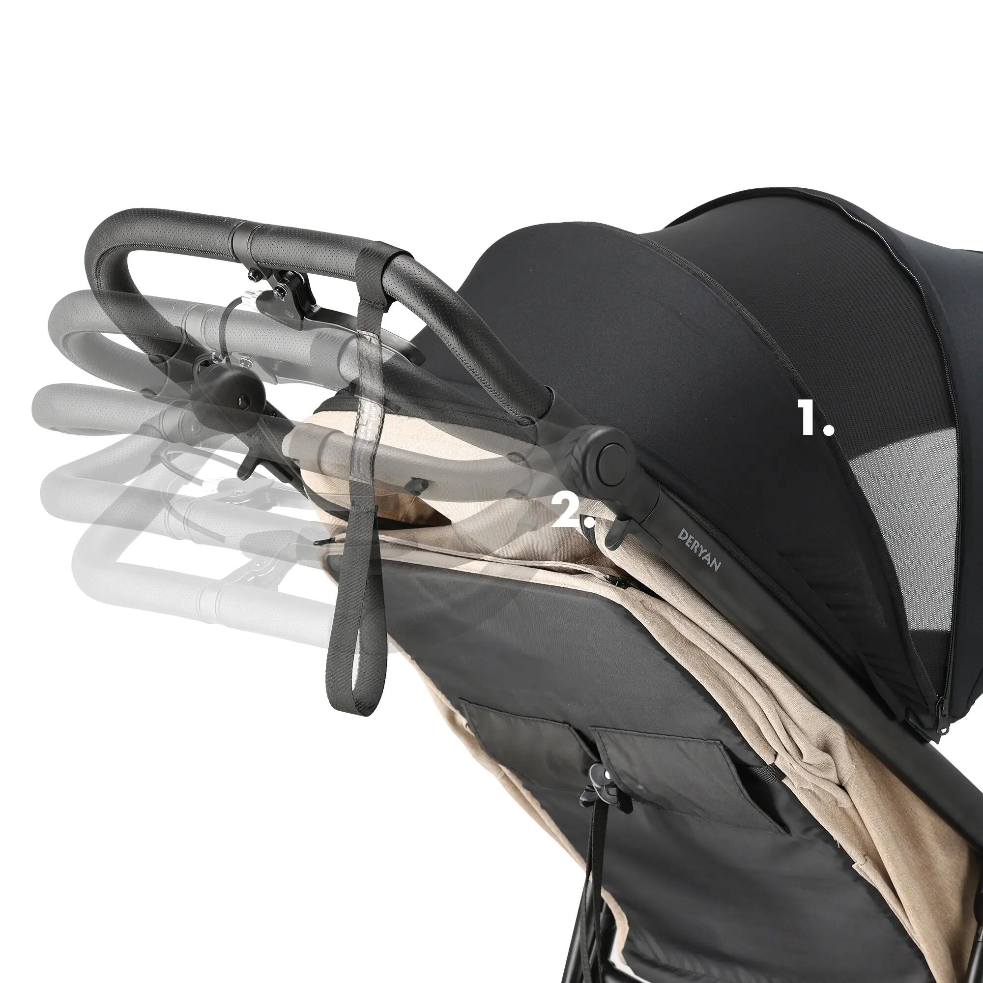 Cochecito deportivo Luxe Bolt - Buggy para correr - All Terrain - Crema 8/10