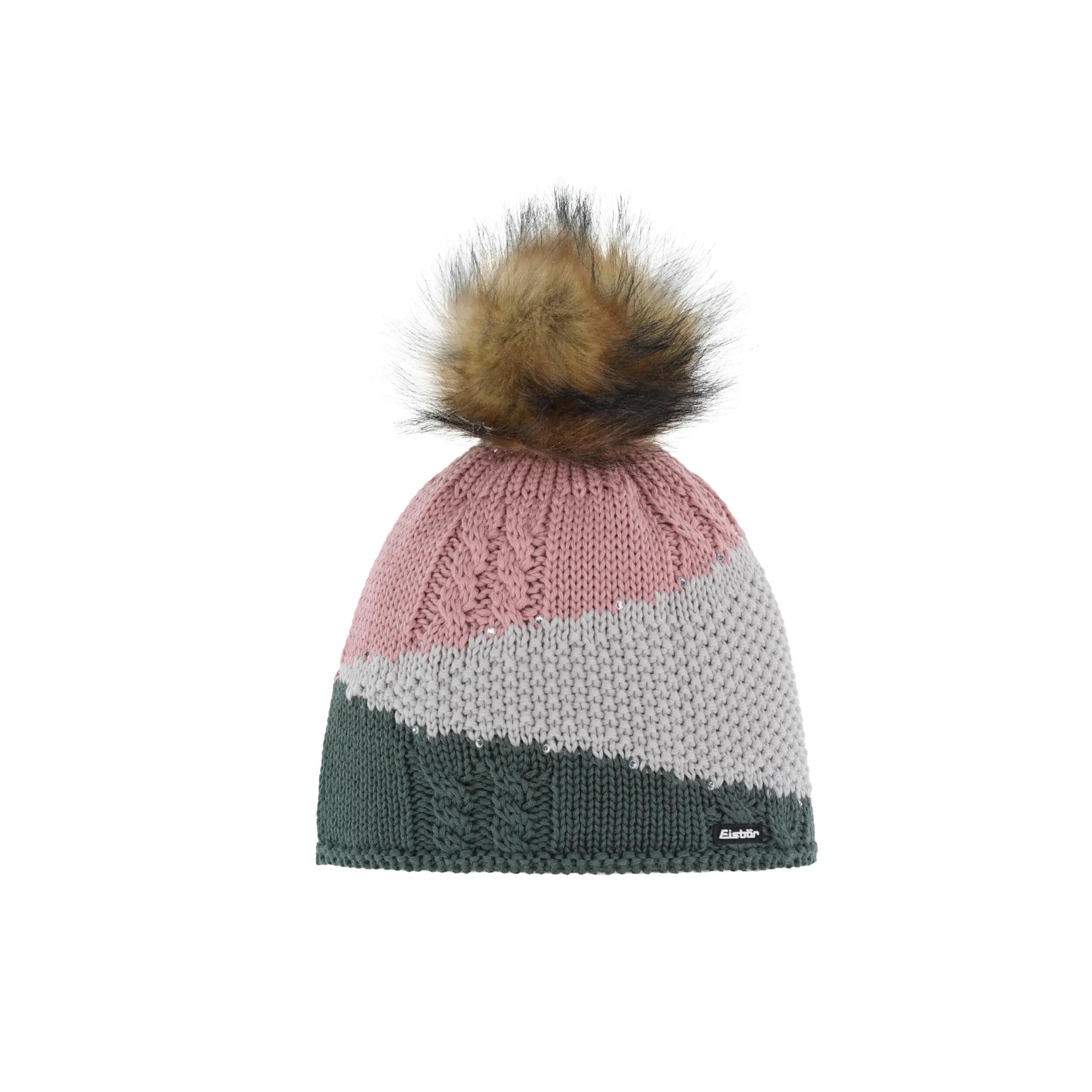 Damen - Freizeit Mütze - Beanie - mit Pompon - Eden Lux Crystal - Salvia 1/1