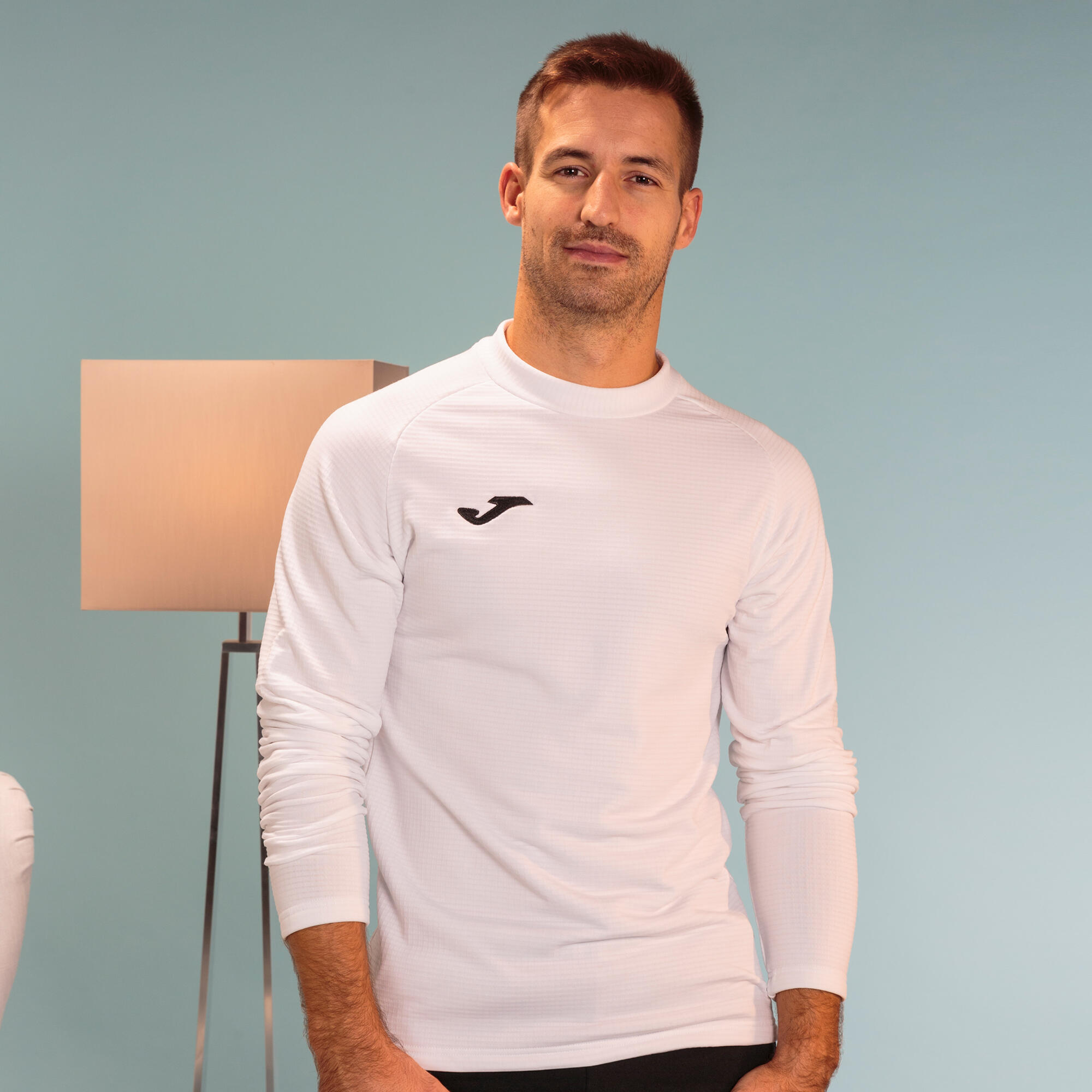 Maillot Manches Longues Fitness Homme Joma Brama Fleece Blanc 2/6