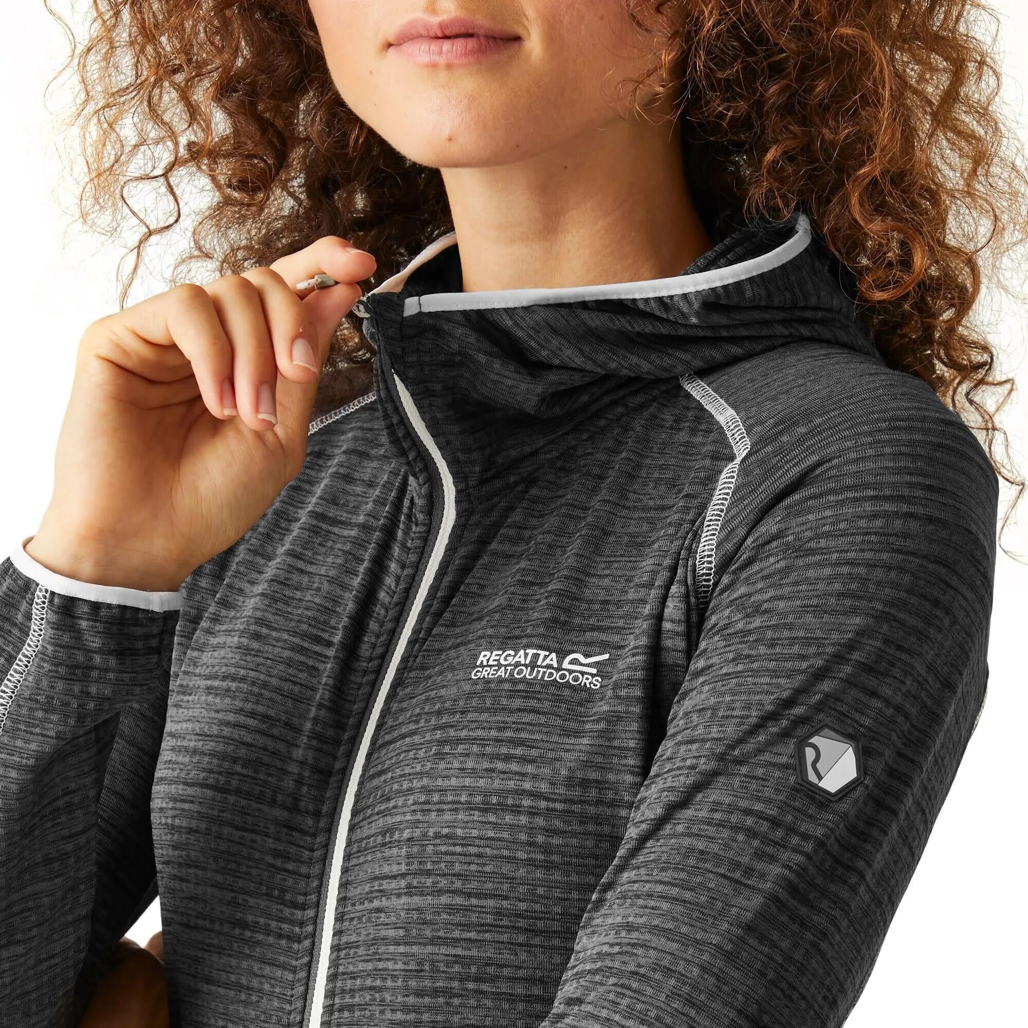 Fleecejacke Bergwandern Damen Yonder Hoody - grau 4/7
