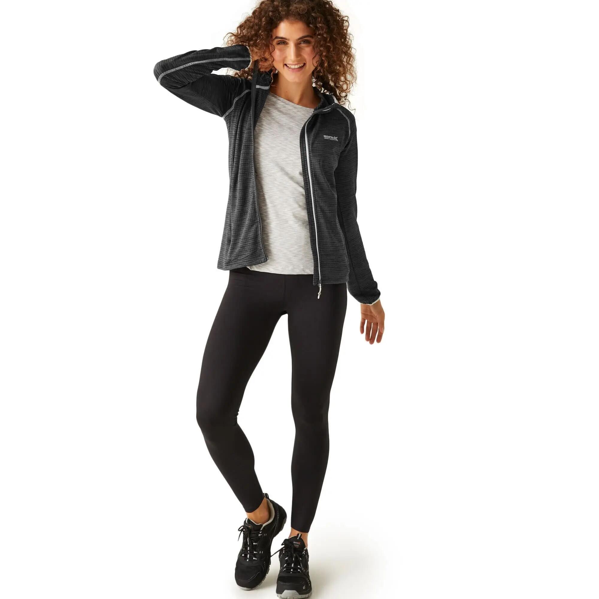 Fleecejacke Bergwandern Damen Yonder Hoody - grau 3/7