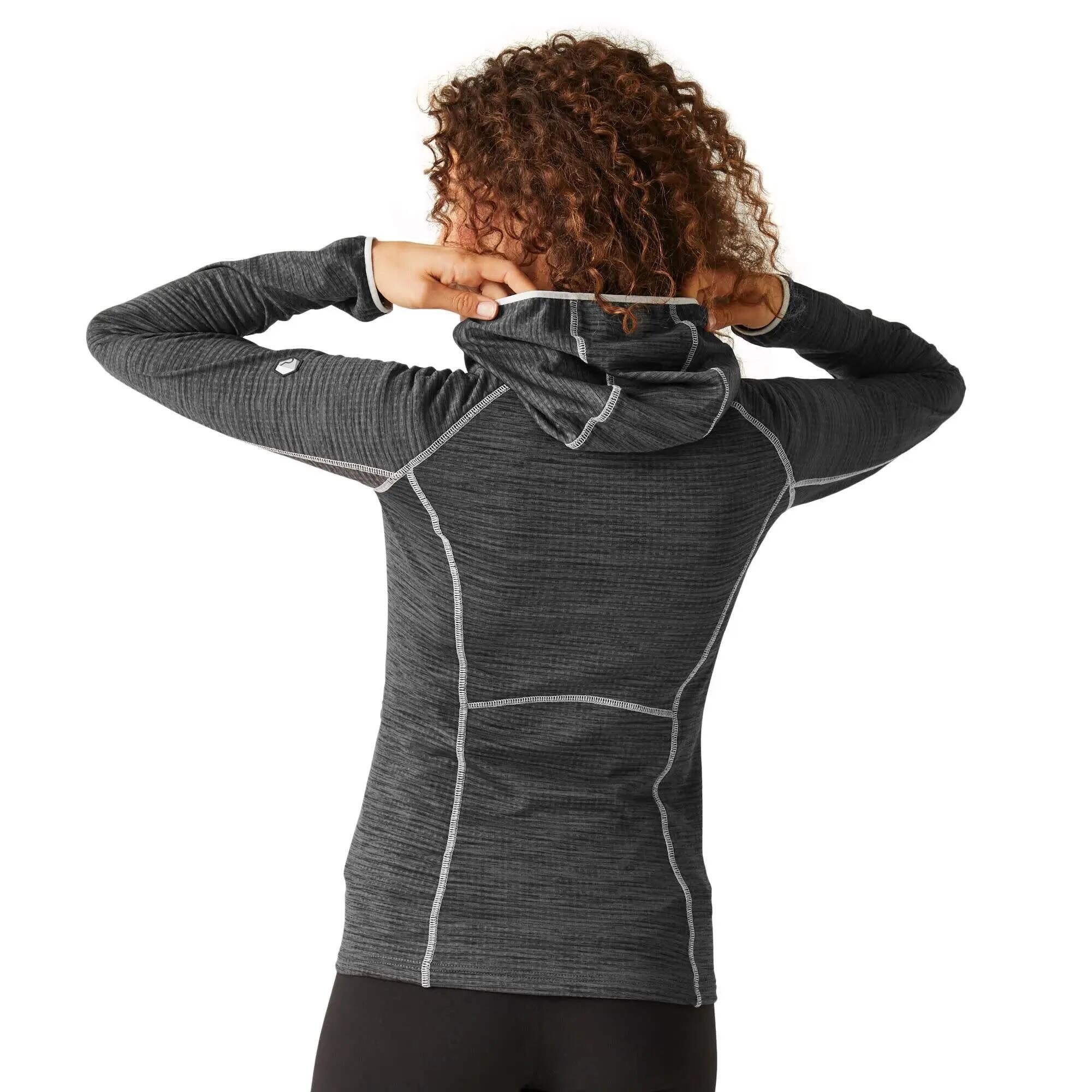 Fleecejacke Bergwandern Damen Yonder Hoody - grau 2/7