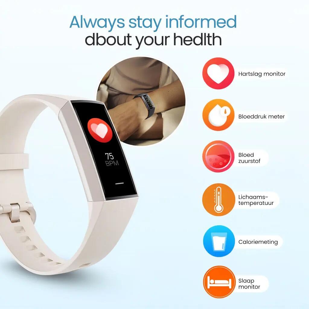 Bracelet d’activité Pro AMOLED cardiofréquencemètre 2 bracelets noir 12/14
