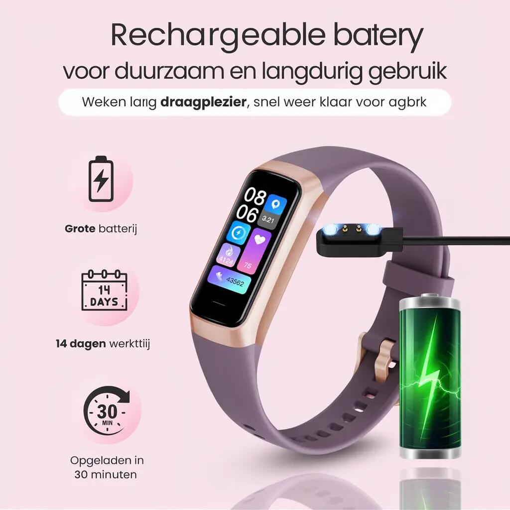Activity tracker Vitéa Herzfrequenzmesser 2 Armbänder rosa 12/14