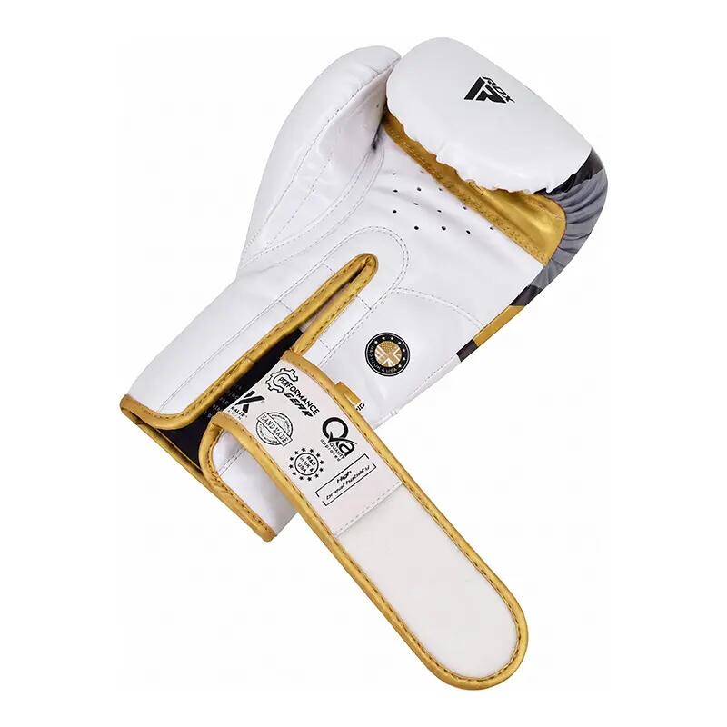 Gants de boxe RDX F7 Ego – Blanc/Or – 10oz 2/8