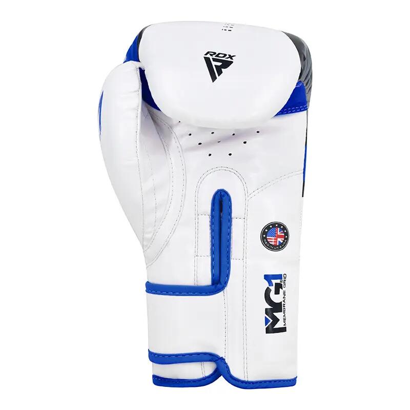 Boxhandschuhe RDX F7 Ego – Weiss/Blau – 16oz 6/8