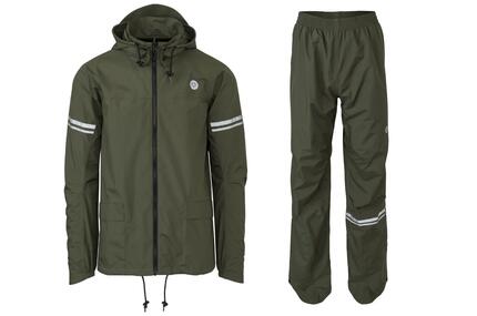 Ensemble de pluie vélo urbain imperméable Essential noir