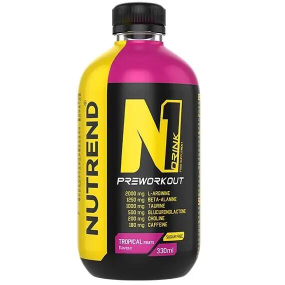 Pre-workout hotový nápoj N1 DRINK, 330 ml, tropické ovoce 4/4