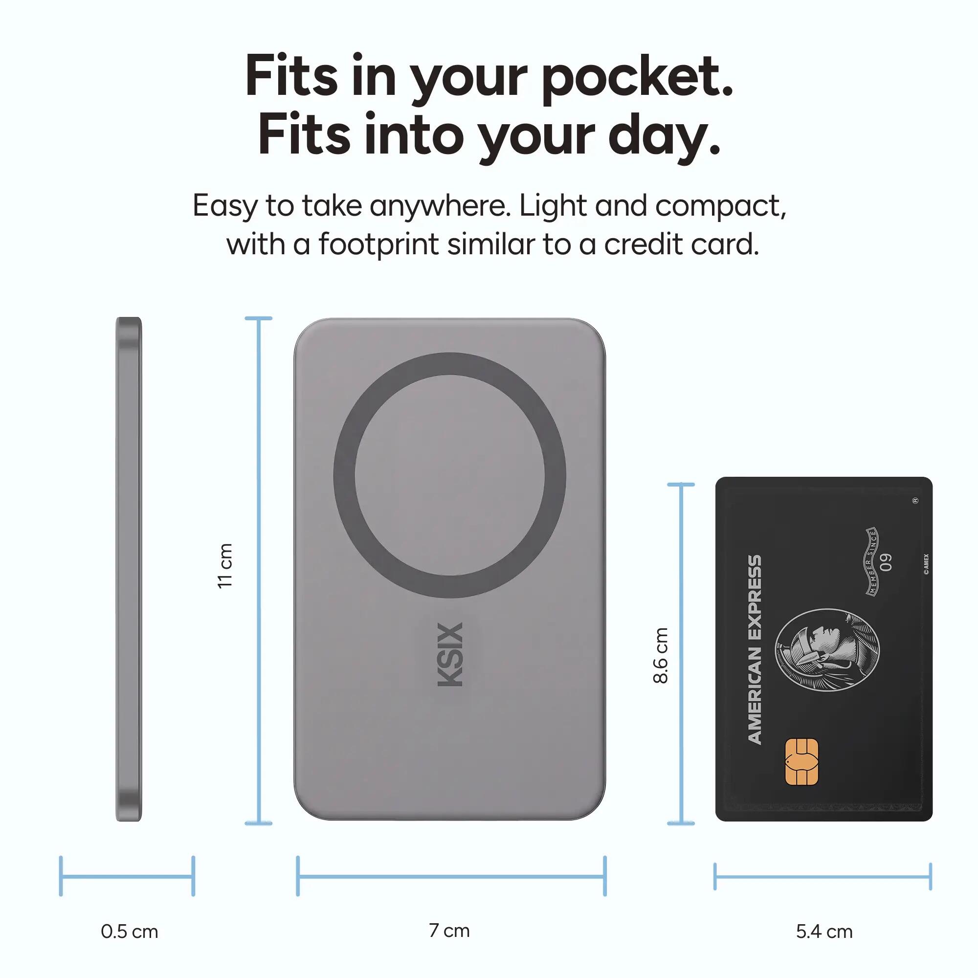 KSIX Power Bank Magnético Ultrafino de 3000mAh 7/7