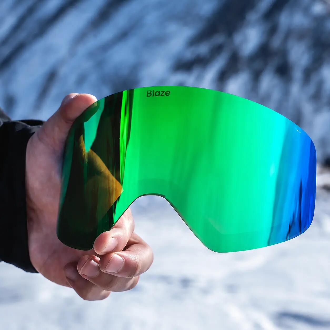 Unisex Wintersport Skibril Blaze Forest Moss Groen Cilindrisch 7/8