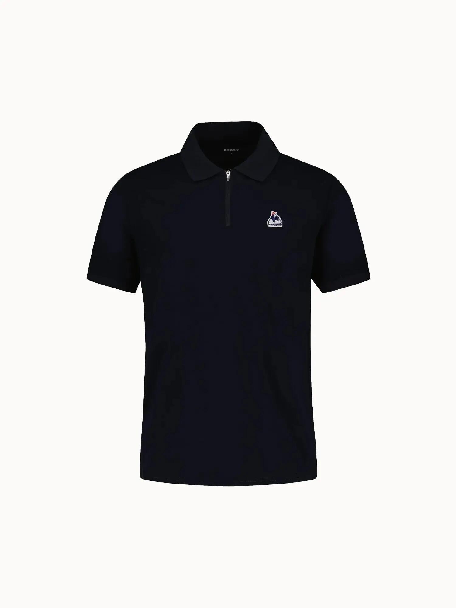 Polo demi-zippé en jersey de coton épais TRICOLORES 2/5