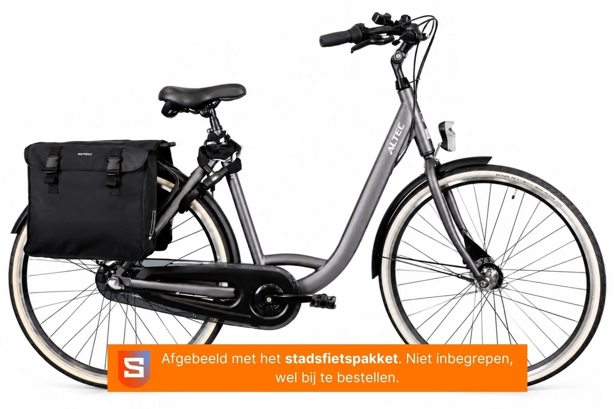 Altec Walesa Damesfiets 28inch 55cm Mat Zwart 3v 2/7
