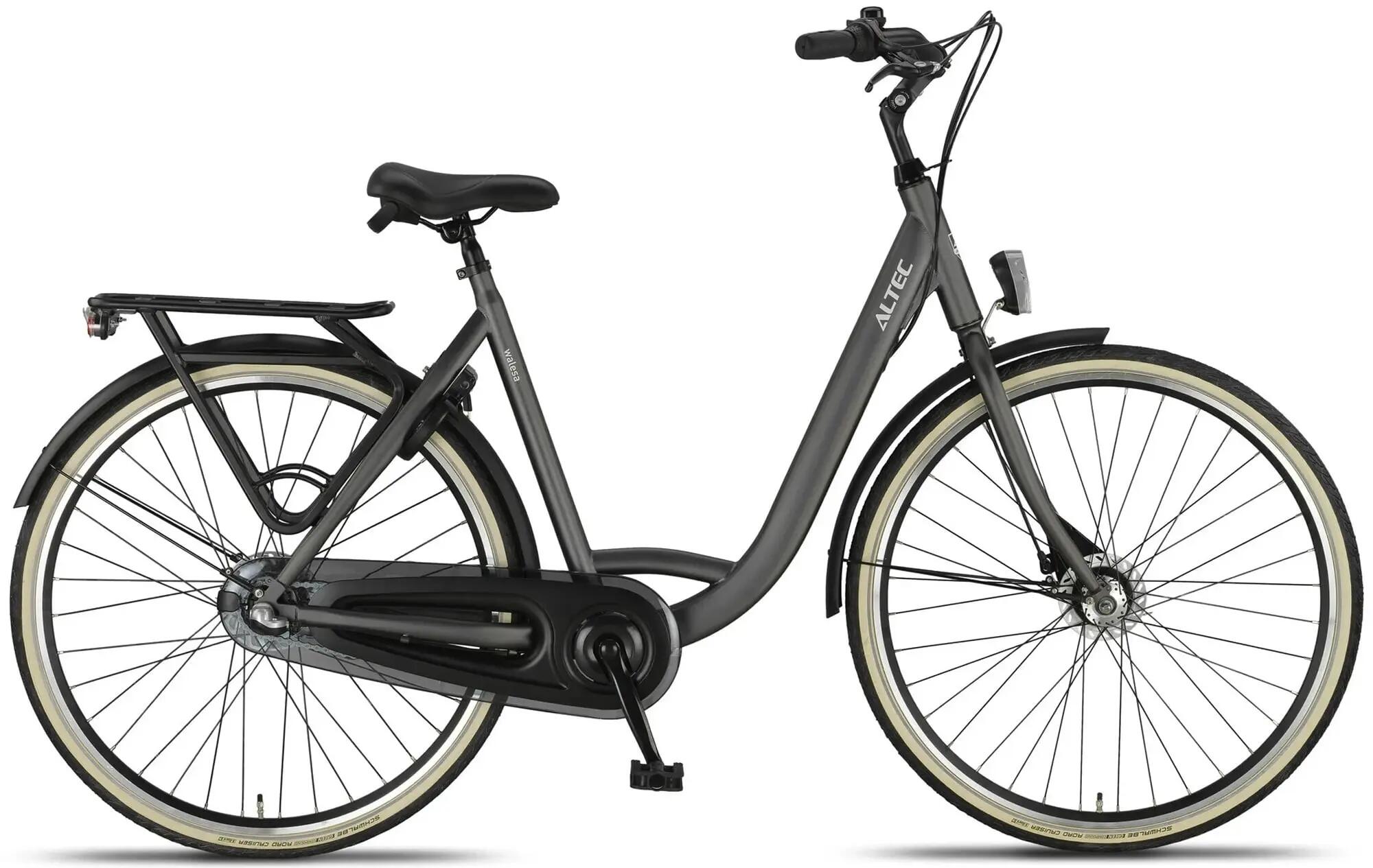 Altec Walesa Damesfiets 28inch 55cm Mat Zwart 3v 5/7