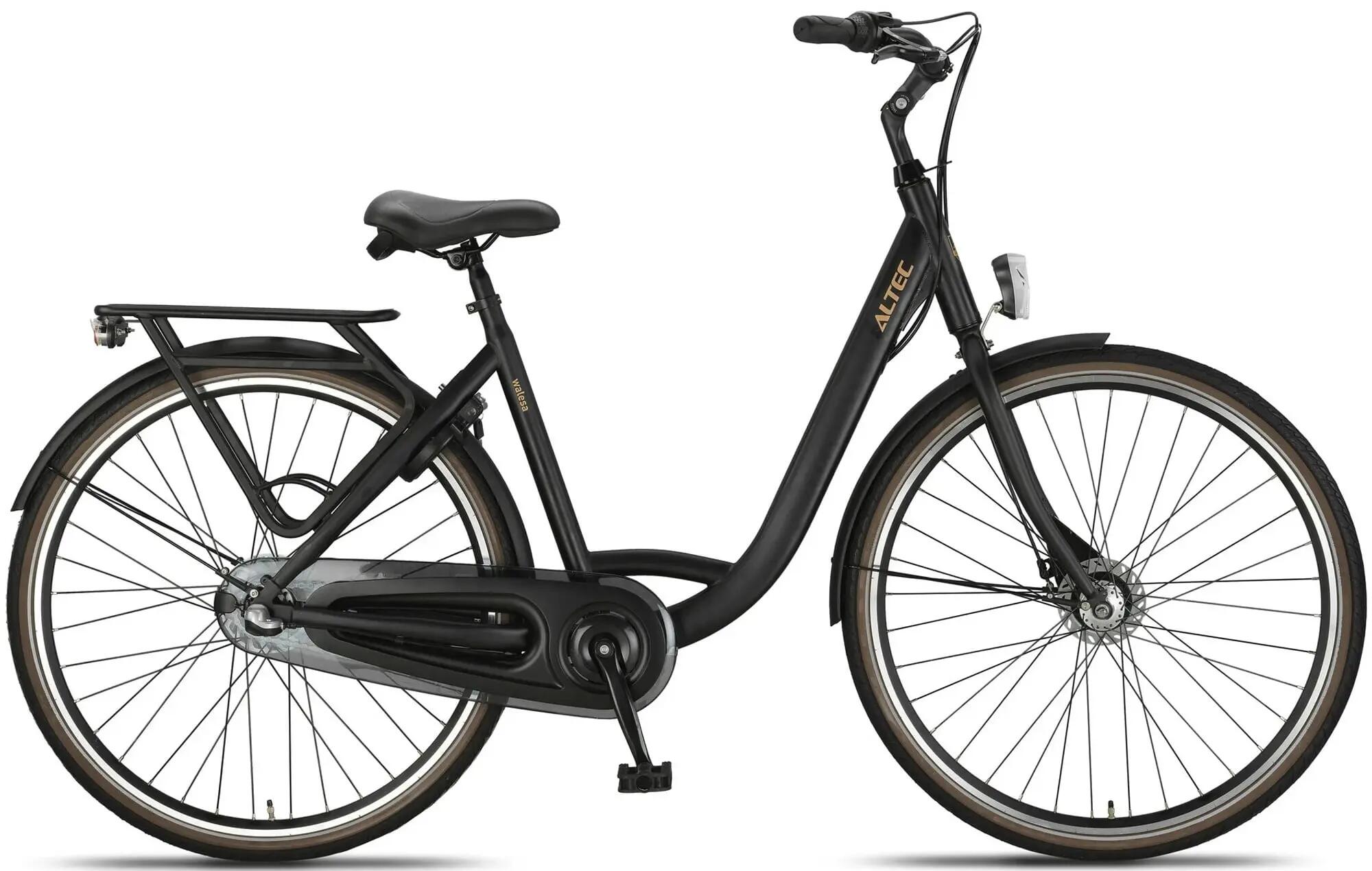 Altec Walesa Damesfiets 28inch 55cm Mat Zwart 3v 3/7