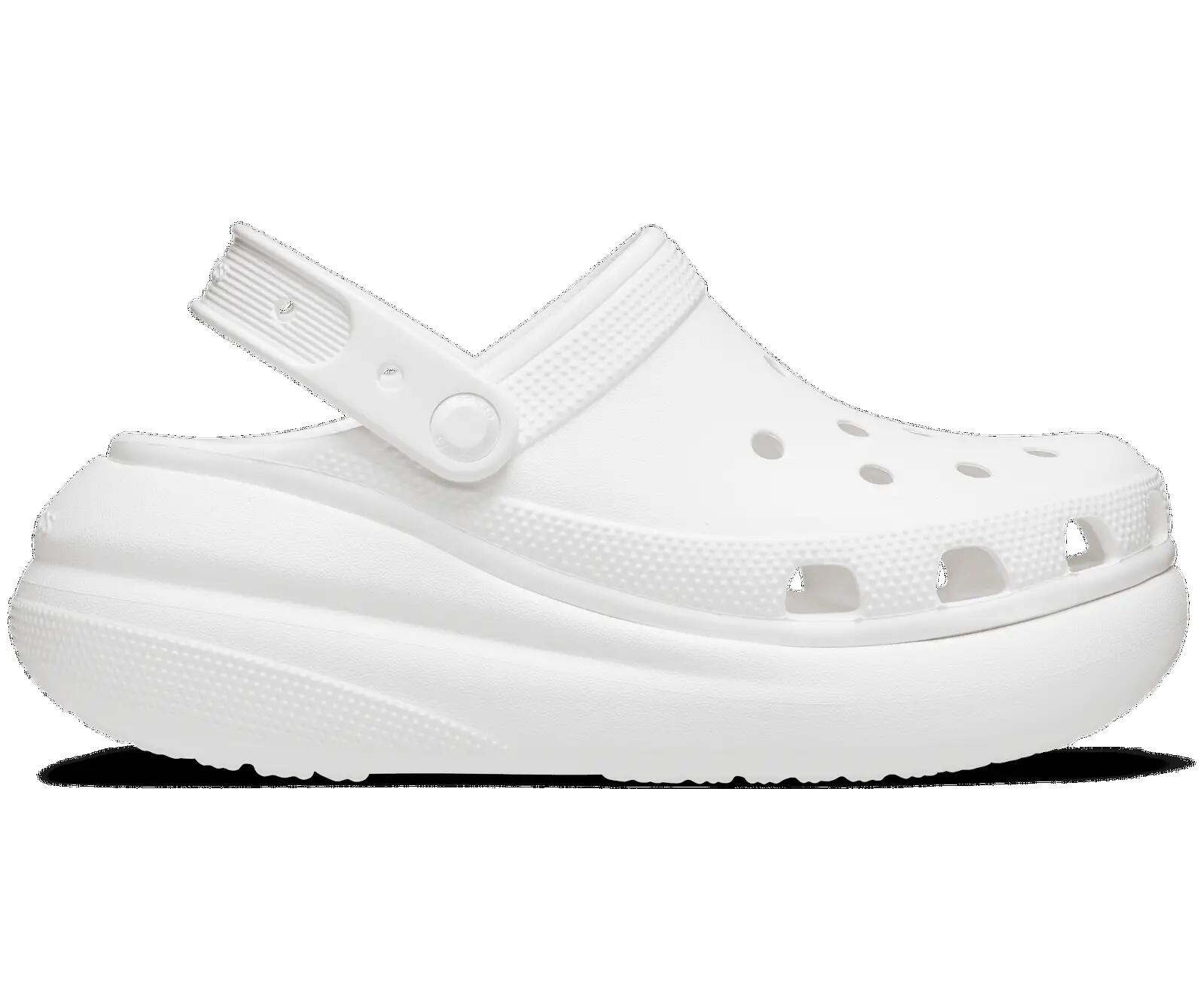 Crocs Classic Crush Platform Clogs Sandals - White