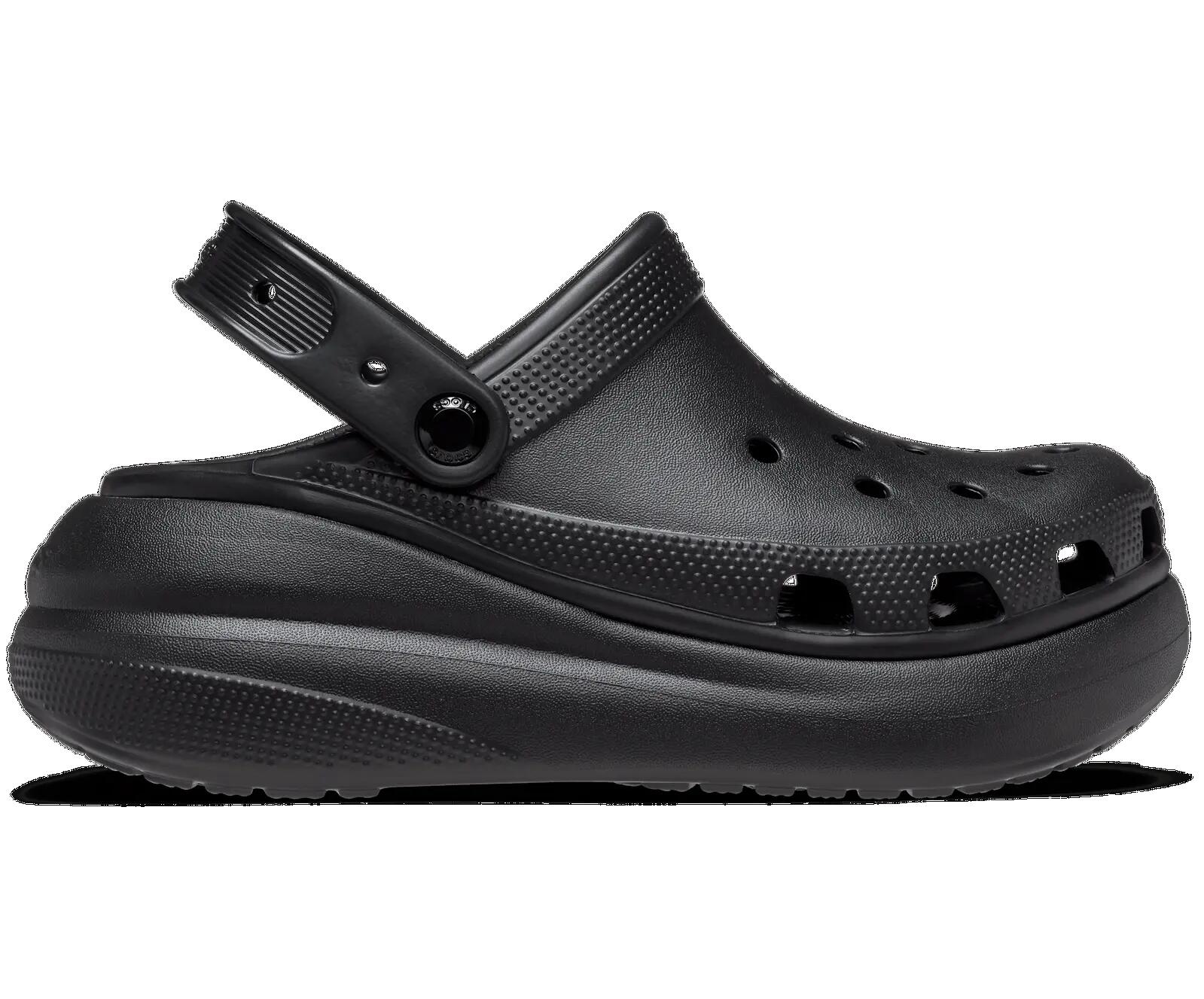 Crocs Classic Crush Platform Clog Sandals - Black