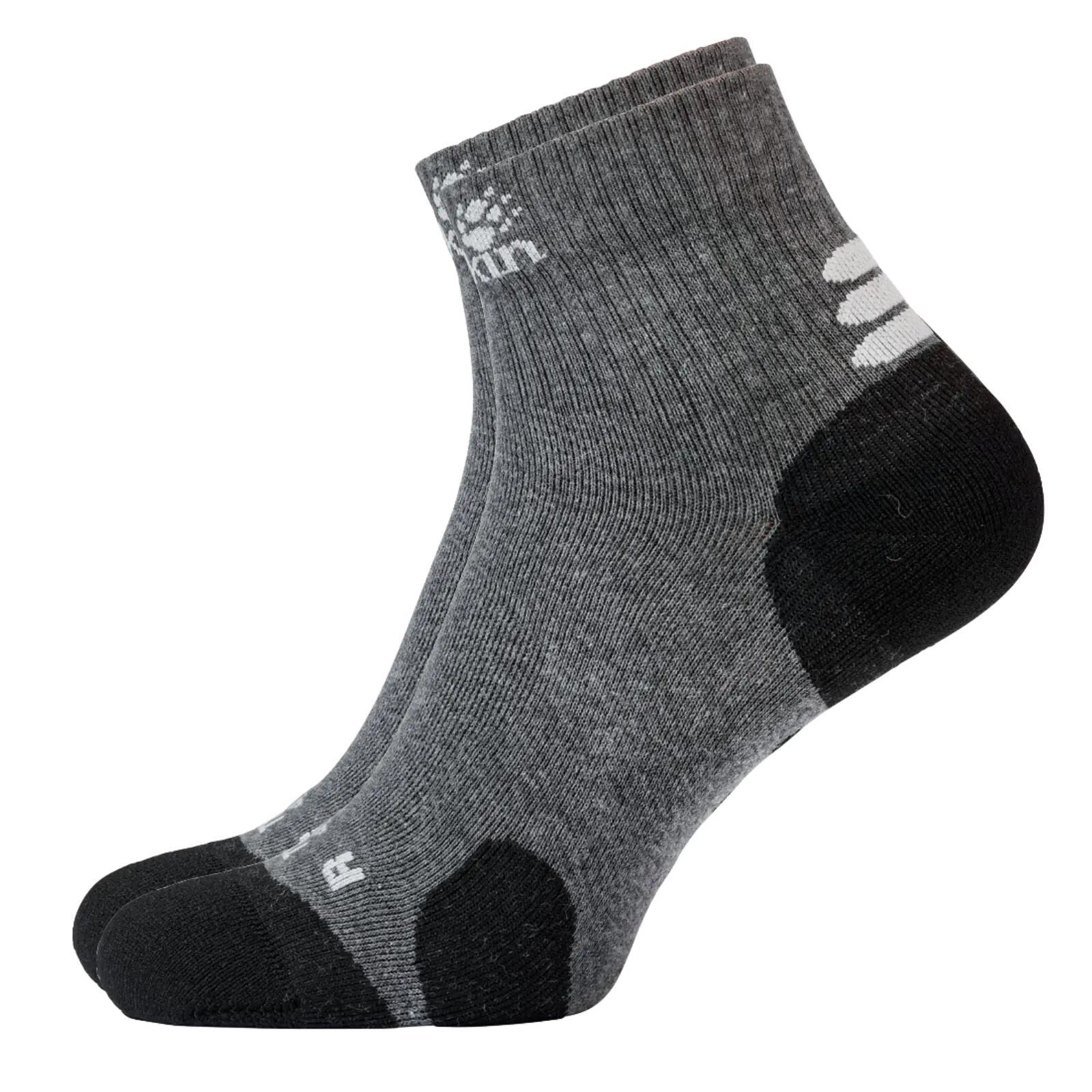 6 Pairs Jack Wolfskin Cotton Socks Travel Organic Mid Cut Hiking Trekking Ankle