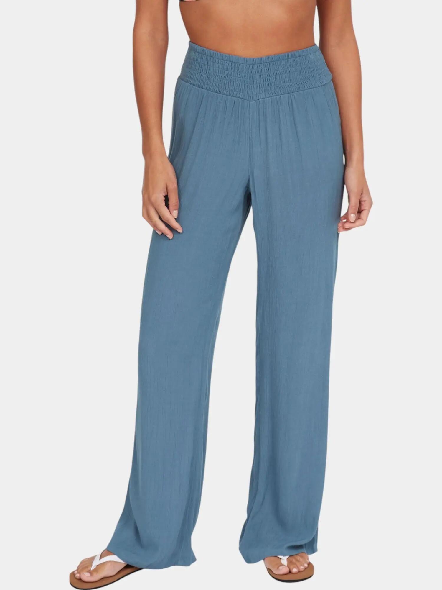 Pantaloni lungi Johnny Smocked Waist Pants femei