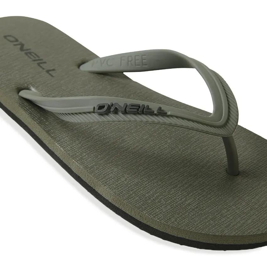 Heren Teenslippers Small Logo Groen 3/4