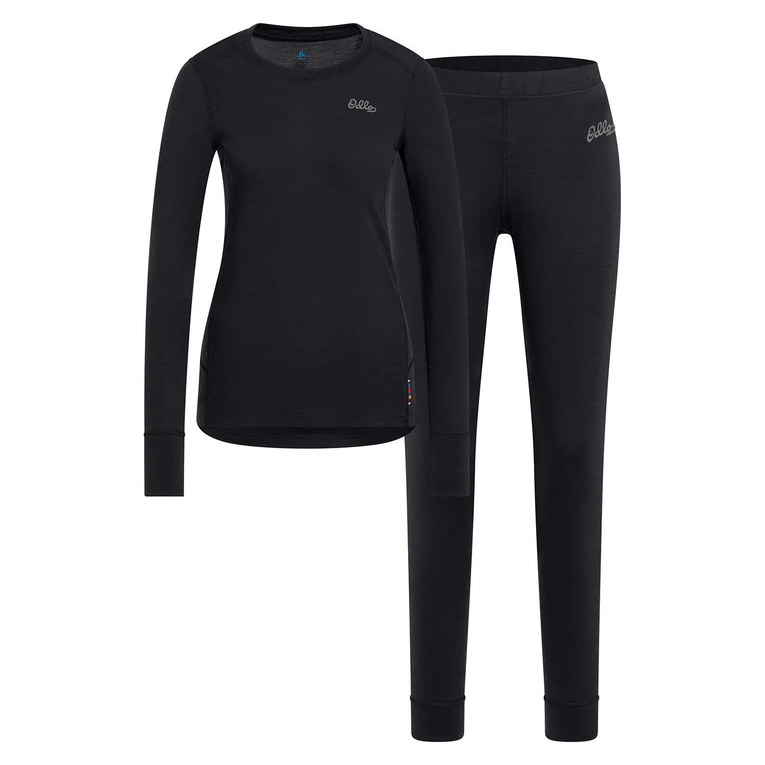 Set Odlo Merino 200 da donna nero 8/9