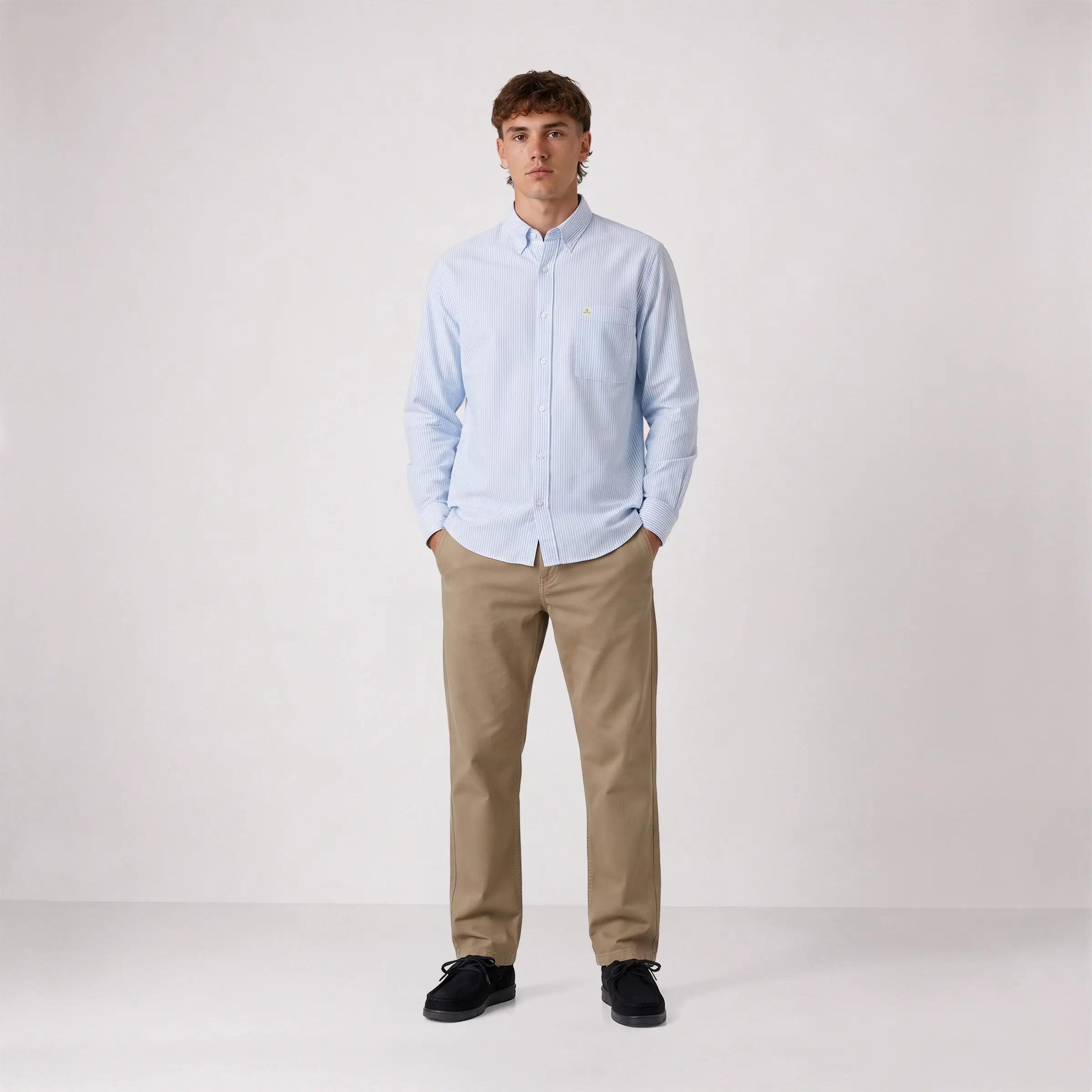 Chemise manches longues Oxford rayée bleu SBPLAY 6/6