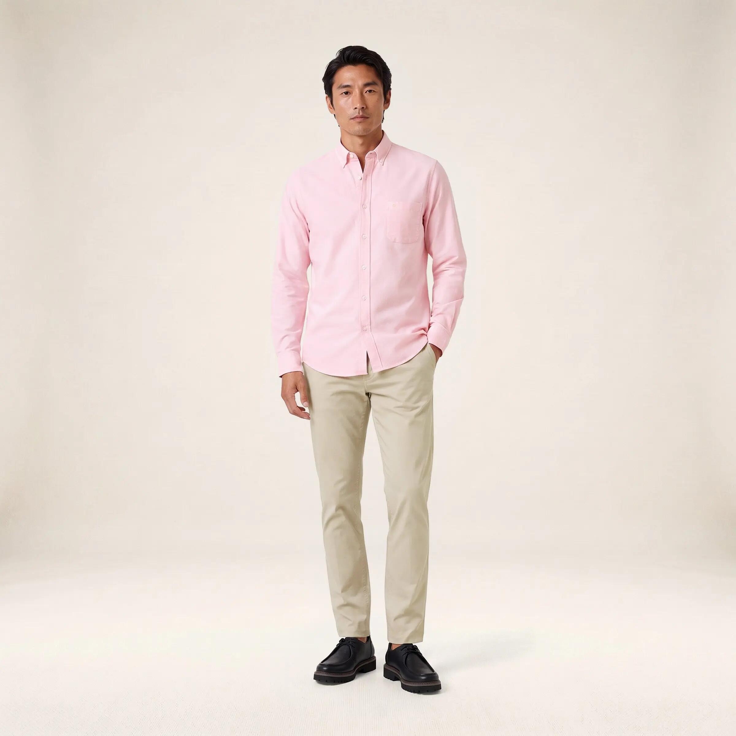 Chemise manches longues Oxford sangle SB rose 7/7