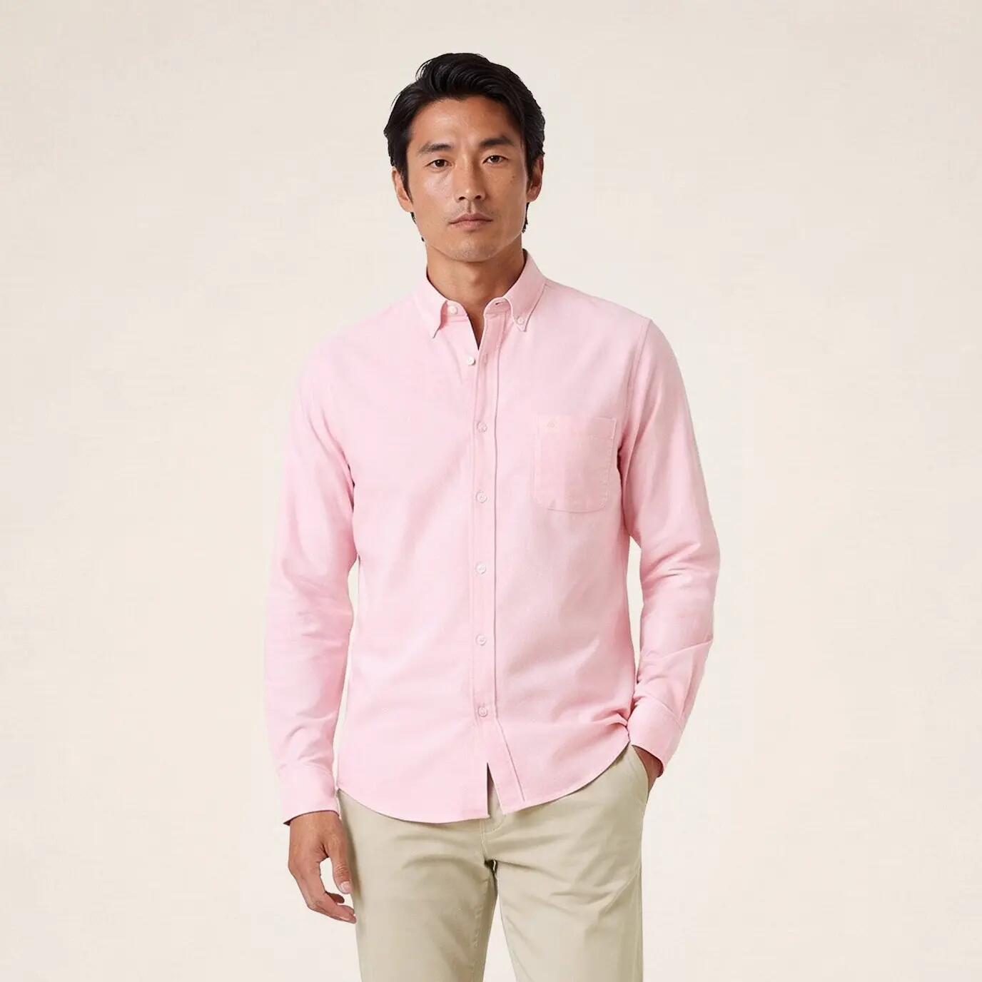 Chemise manches longues Oxford sangle SB rose 2/7